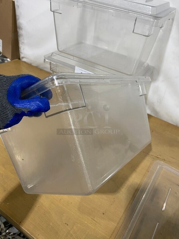 Cambro Clear Food Storage Box With Lid! MODEL 1218CCW 12X18 3x Your Bid! - Image 7 of 7