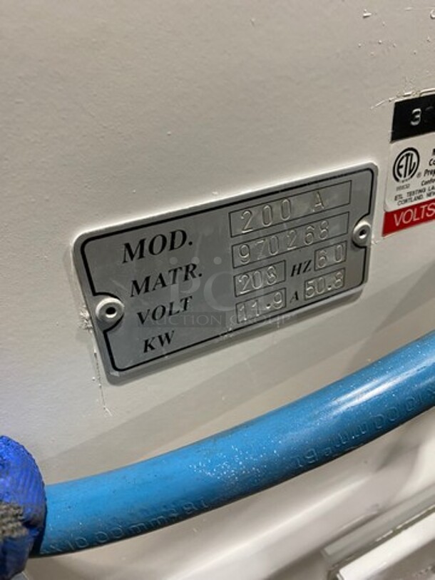 GREAT! Excalibur Commercial Floor Style Spiral Mixer! With Bowl Guard And Mixing Bowl! With Spiral Hook Attachment! Model: 200A SN: 970268 208V 3 Phase - Image 9 of 10