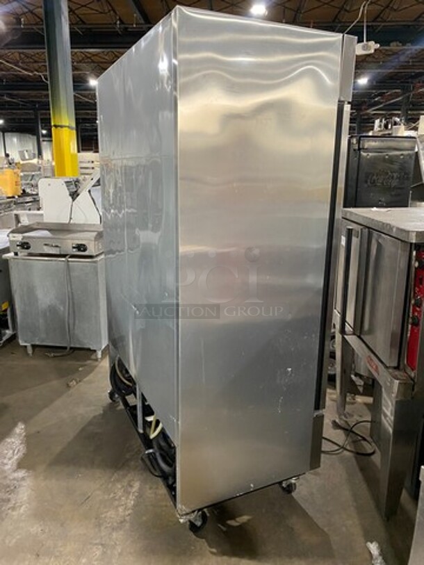 True Commercial 2 Door Half Cooler Half Freezer Combo Unit! With Poly Coated Racks! All Stainless Steel! On Casters! Model: T49DT SN: 6899821 115V 60HZ 1 Phase - Image 4 of 10