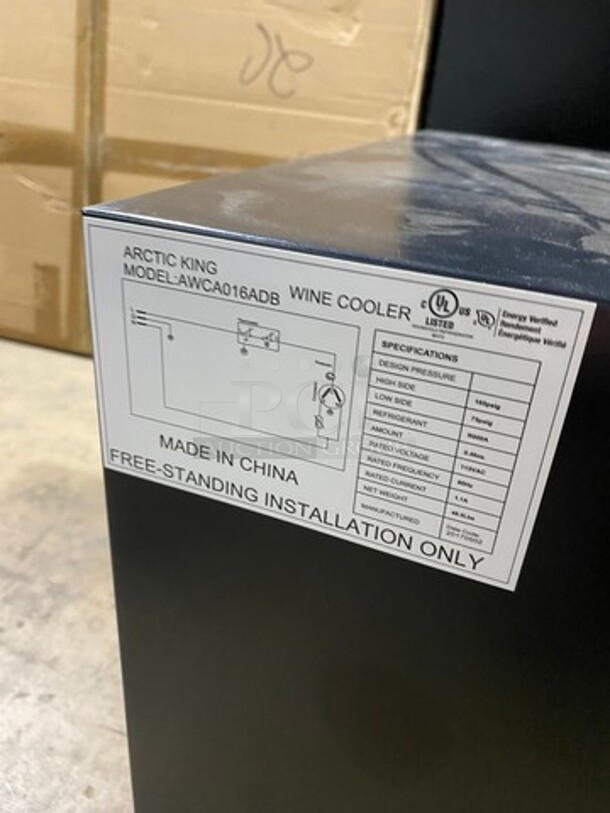NEW! OUT OF THE BOX! SCRATCH-N-DENT! Arctic King Single Door Wine Bottle Cooler/Chiller! 16 Bottle Capacity! Model: AWCA016ADB 115V - Image 6 of 7