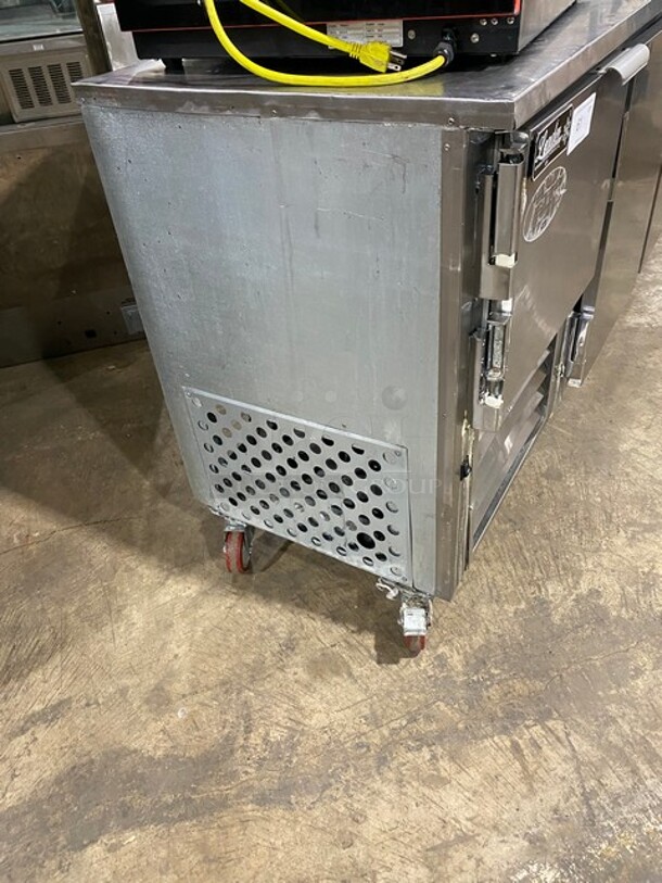 Leader Commercial 3 Door Under The Counter Lowboy/Work Top Cooler! All Stainless Steel! Model: LB72 SN: PY11C2538! 115V 1 Phase! On Casters! - Image 4 of 8