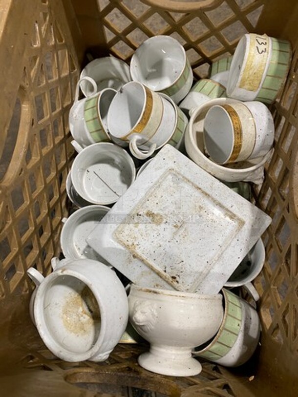 MISCELLANEOUS! Assorted Style Glass Vase, Candle Holders! And More! Includes Black Poly Crate! 5x Your Bid! - Image 5 of 9