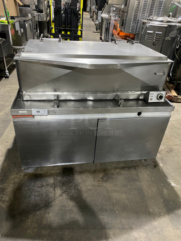 Market Forge Commercial Electric Powered Manual Tilt Skillet! All Stainless Steel! On Legs! Model: 1800 480V 3 Phase - Image 10 of 10