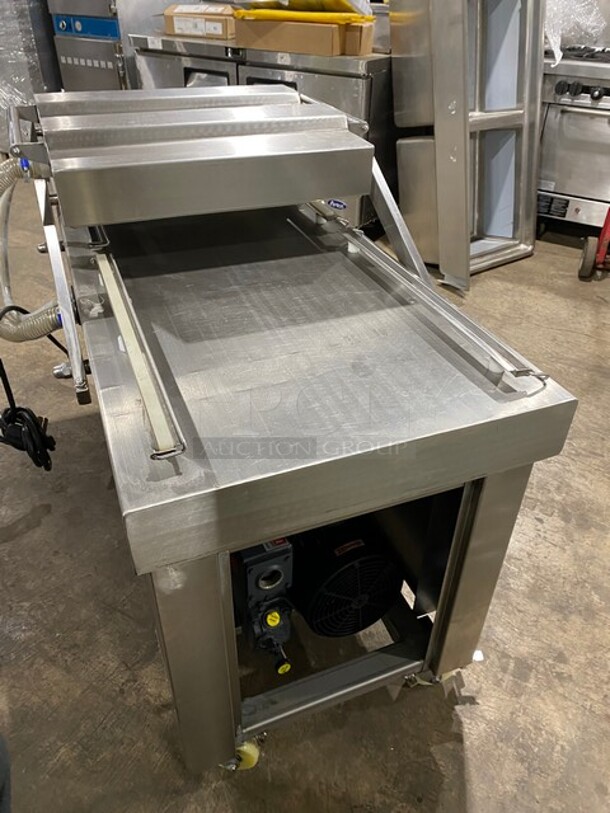 All Stainless Steel Vacuum Sealer packing Machine! Double Chamber!  On Commercial Casters! - Image 4 of 8