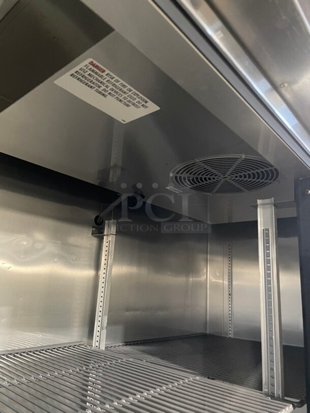 NICE! True Commercial 2 Door Reach In Refrigerator! All Stainless Steel! With Poly Coated Racks! On Casters! 115V 1 Phase! Model: T-49-HC SN: 8904258! - Image 8 of 10