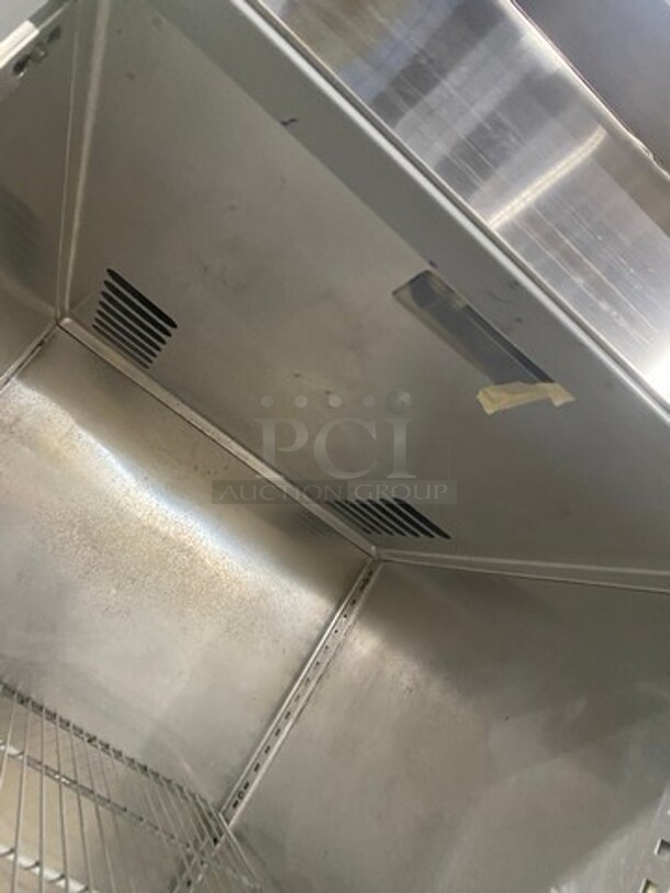 Victory Commercial Single Door Reach In Freezer! With Poly Coated Racks! All Stainless Steel! On Casters! Working When Removed! Model: VF1 SN: J0752704 115V 60HZ 1 Phase - Image 6 of 9