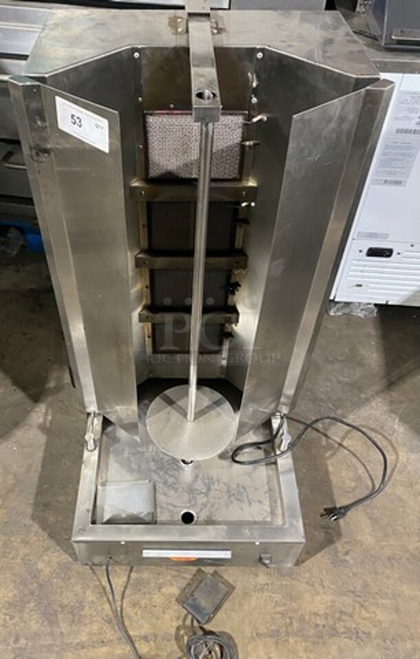Spinning Grillers Commercial Countertop Natural Gas Powered Gyro Machine! All Stainless Steel! Model: SG4 SN: 6653G935G4! - Image 3 of 10