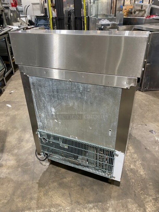  Leader Commercial Refrigerated Mega Top Sandwich Prep Table! With Commercial Cutting Board! With Single Door Underneath Storage Space! All Stainless Steel! On Casters! MODEL ESLM27SC SN:NP10M2704 - Image 4 of 9