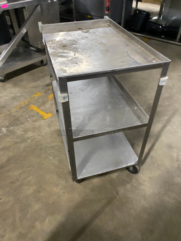 Metal 3 Shelf Utility Cart! On Casters! - Image 2 of 6