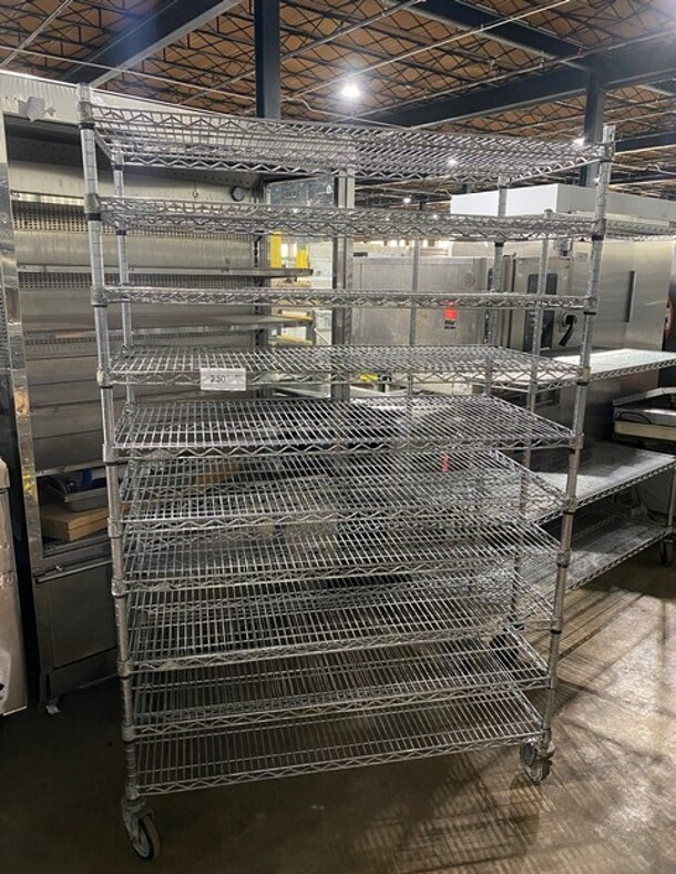 Metro Stainless Steel Wire Rack Shelves! On Commercial Casters! - Image 2 of 7