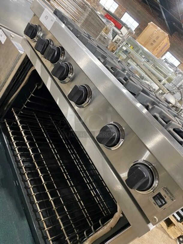 Viking Commercial Natural Gas Powered 6 Burner Range! With Convection Oven Underneath! All Stainless Steel!  - Image 8 of 9