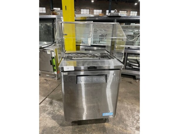Turbo Air Refrigerated Salad Bar Island! Single Door Storage Space Underneath! All Stainless Steel! Model MST28711S SN: MS2TA02021 115V - Image 1 of 8