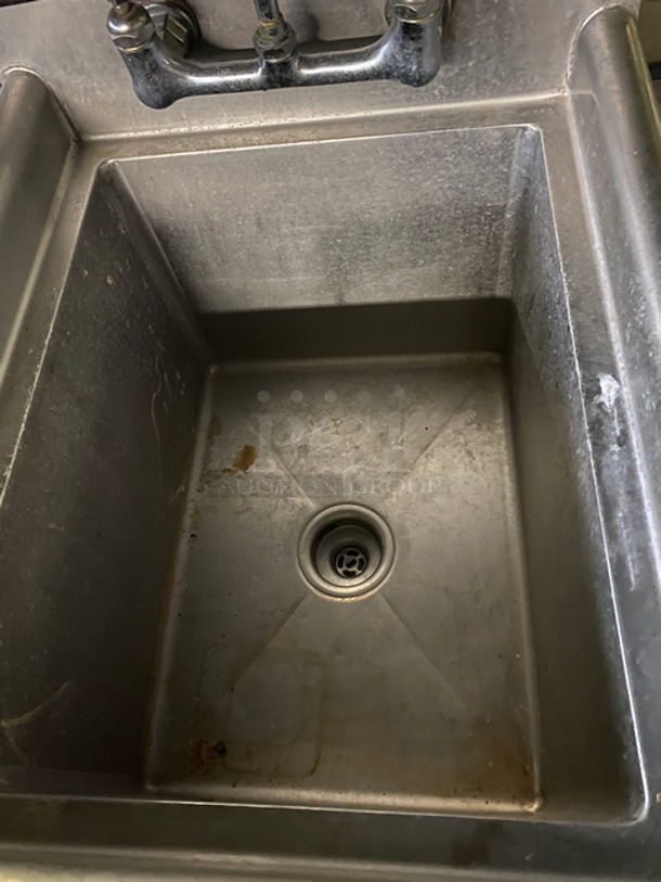 Duke Commercial Single Bay Sink! With Faucet And Handles! All Stainless Steel! On Legs! - Image 5 of 8