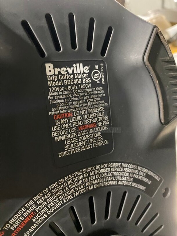 SWEET! Breville Commercial Countertop Drip Coffee Maker! All Stainless Steel! 120V! Model: BDC450 BSS! - Image 5 of 6