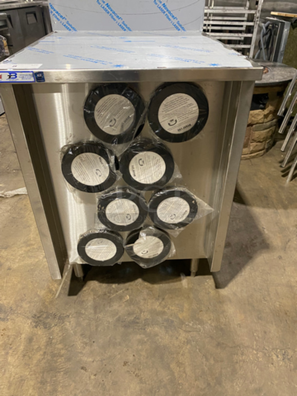 Commercial Worktop/ Slushie Station! Back Splash! With Cup Holders/ Dispensers! All Stainless Steel! On Legs! - Image 2 of 5