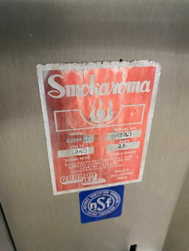 Smokaroma Commercial Electric Powered Pressure BBQ Cooker/ Smoker! All Stainless Steel! On Casters! Model: CU200F SN: 6118 208V - Image 9 of 10