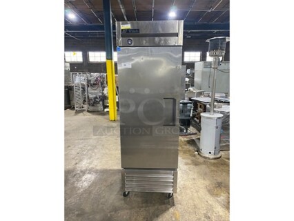 True Commercial Single Door Reach In Refrigerator! With Poly Coated Racks! All Stainless Steel! On Casters! Model: T23 SN: 5279908! 115V 60HZ 1 Phase!