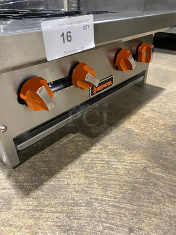 Great! Late Model! Sierra Commercial Countertop Natural Gas Powered 4 Burner Range! All Stainless Steel! - Image 7 of 8