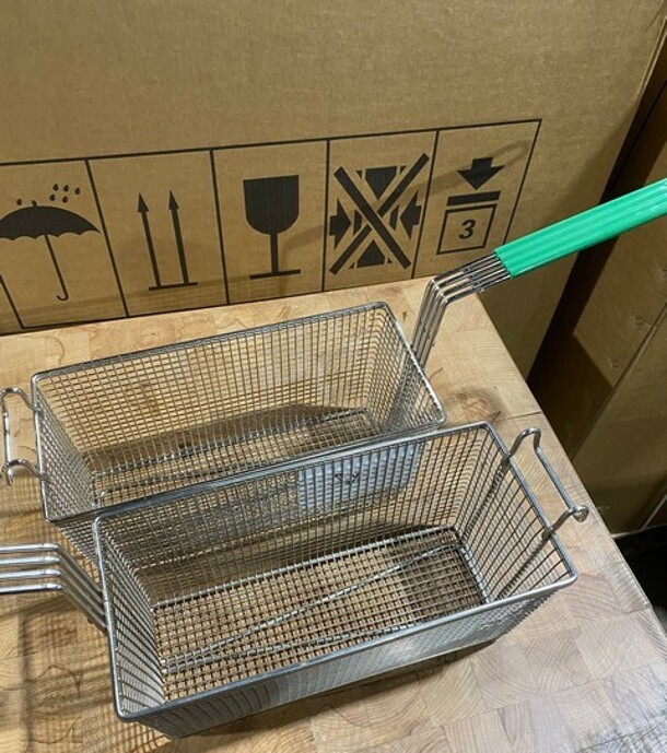 Brand New Stainless Steel Frying Baskets! 2x Your Bid! - Image 6 of 7