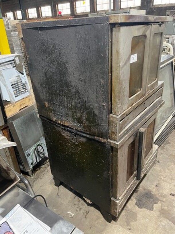 Sunfire Double Stacked Natural Gas Powered Convection Oven! All Stainless Steel! On Legs!  - Image 2 of 10