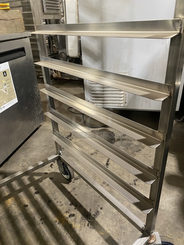 CHANNEL Metal Commercial Pan Transport Rack on Commercial Casters! MODEL: S3PR-5S SN:3538400641! - Image 2 of 4