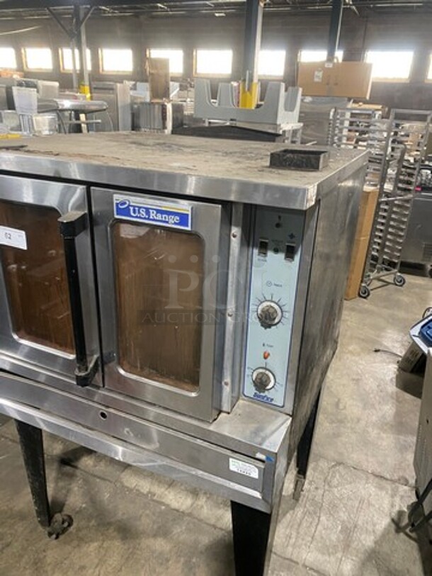 US Range Commercial Natural Gas Powered Single Deck Convection Oven! With View Through Doors! Metal Oven Racks! All Stainless Steel! On Casters! - Image 11 of 11