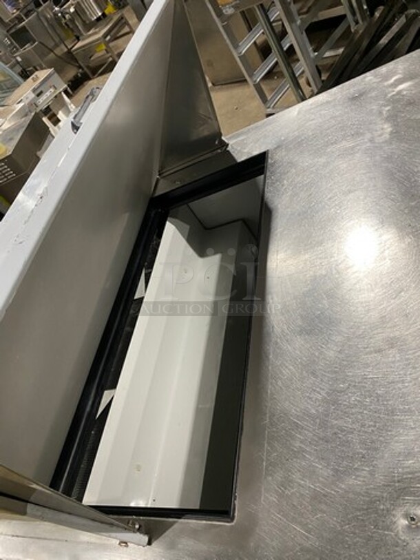 True Commercial Mega Top Refrigerated Sandwich Prep Table! With 2 Door Storage Space Underneath! All Stainless Steel! On Casters! Model: TSSU3608 SN: 5102103 115V 60HZ 1 Phase - Image 8 of 9