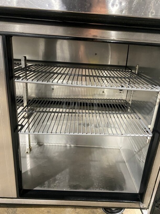 True Commercial 2 Door Lowboy/Worktop Cooler! All Stainless Steel! With Poly Coated Racks! On Casters! 115V 1 Phase! Model: TUC-48! - Image 6 of 8