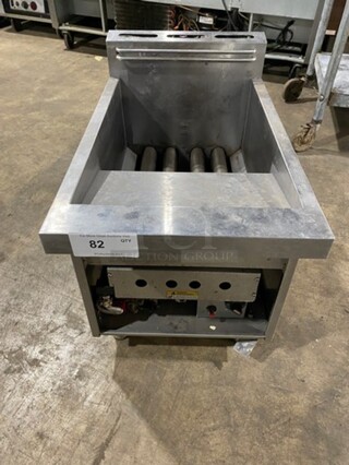 Commercial Natural Gas Powered Deep Fat Fryer! All Stainless Steel! On Legs!