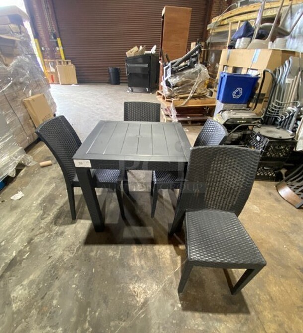 Brand New! Rainbow Arizona Heavy Duty Poly Outdoor Wicker Style Dining Table! With Four Heavy Duty Poly Wicker Style Starlux Dining Chairs! ALL ONE MONEY! - Image 5 of 5