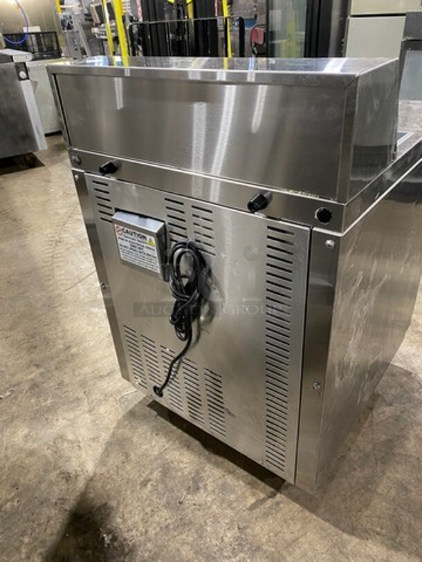 Continental Commercial Refrigerated Sandwich Prep Table! With Single Door Storage Space Underneath! All Stainless Steel! On Casters! Model: SW278 SN: 158B0875 115V 60HZ 1 Phase - Image 4 of 9