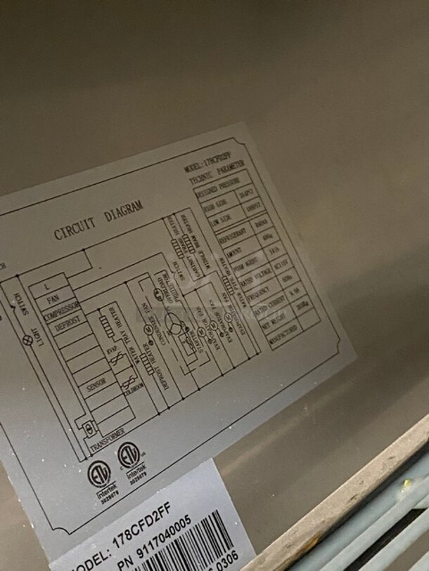 Avantco Stainless Steel Commercial 2 Door Reach In Freezer w/ Poly Coated Racks on Commercial Casters! Working When Removed! MODEL 178CFD2FF - Image 7 of 8