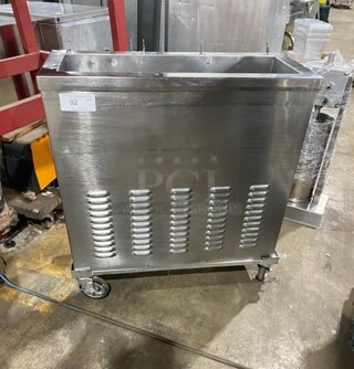 Stainless Steel Cold Pan Island On Casters!