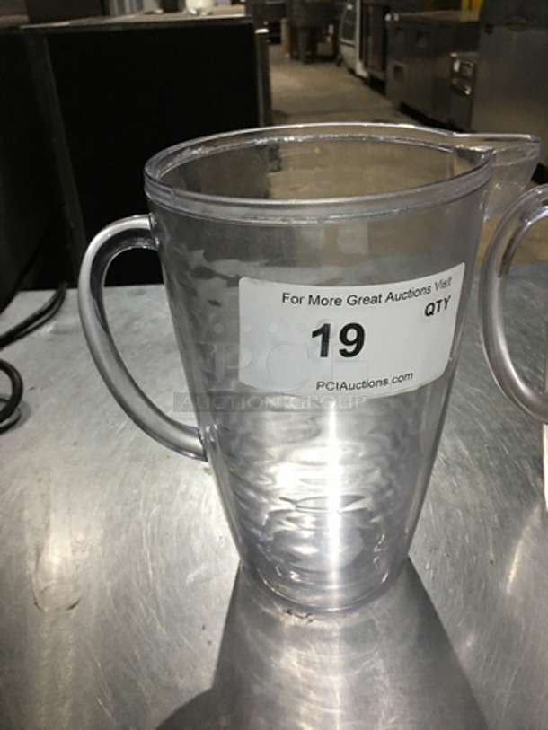 2 Poly Clear Double Wall Pitchers! 2x Your Bid! - Image 2 of 4