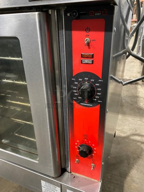 NICE! Vulcan Commercial Electric Powered Double Deck Convection Oven! With View Through Doors! Metal Oven Racks! All Stainless Steel! On Casters! 2x Your Bid Makes One Unit! Model: VC4ED SN: 481871349 480V 60HZ 1/3 Phase - Image 9 of 10