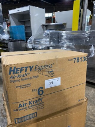 NEW! IN THE BOX! ALL ONE MONEY! Air Craft Yellow Self Seal Air Bubble Packaging!