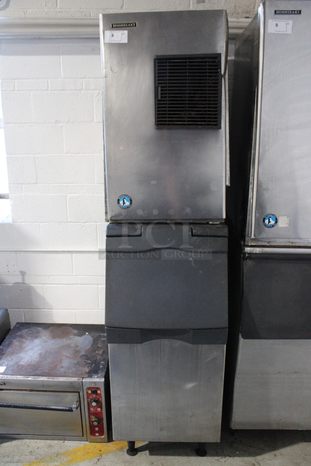 Hoshizaki Model KM-630MRH Stainless Steel Commercial Ice Head on Commercial Ice Bin 208-230 Volts, 1 Phase. 23x33.5x87