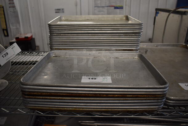 21 Metal Half Size Baking Pans. 13x18x1. 21 Times Your Bid!