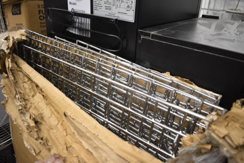 Box of Regency Chrome Finish Liquor Cage Pieces