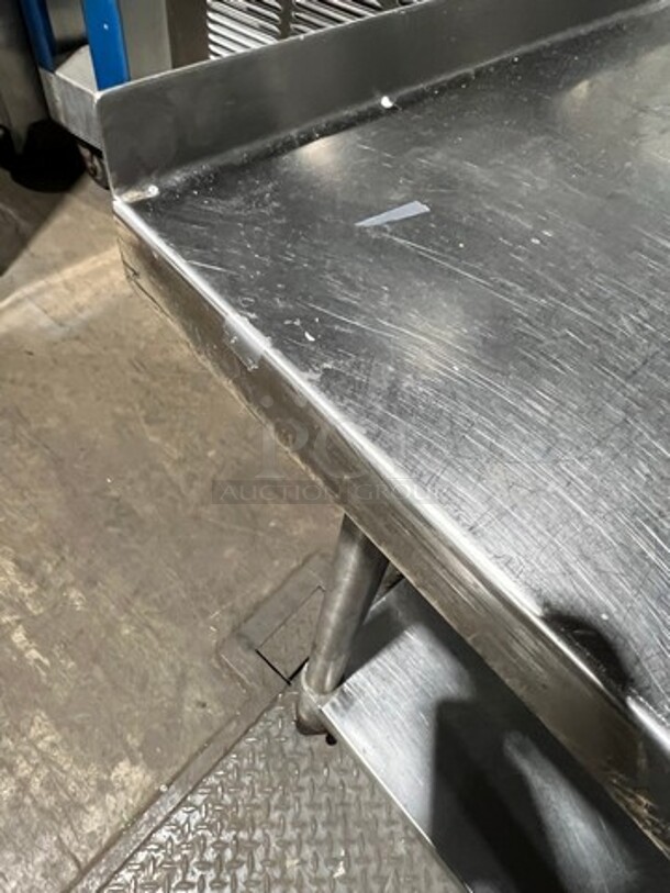 Solid Stainless Steel Work Top/ Prep Table! With Storage Space Underneath! On Legs! - Image 4 of 5
