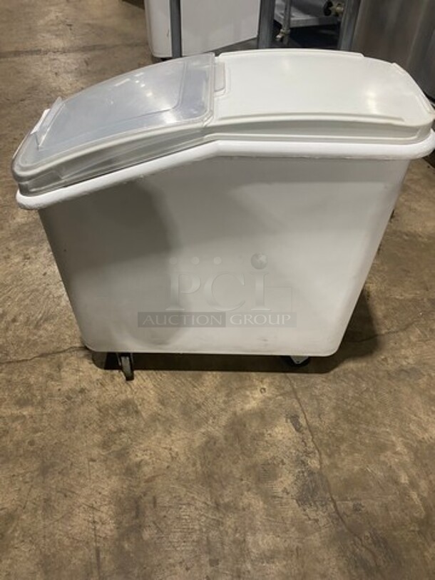 Rubbermaid White Poly Ingredient Bin! On Casters! - Image 2 of 5