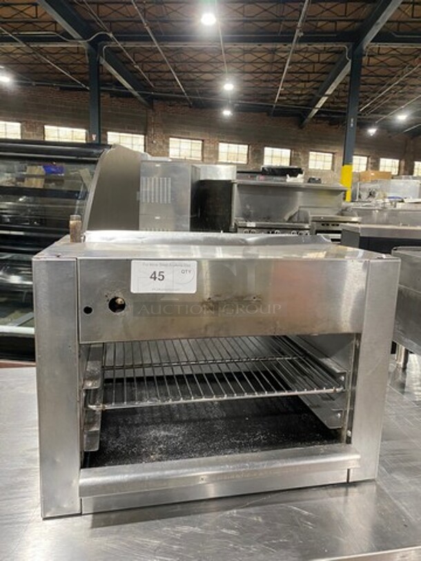 Commercial Countertop Natural Gas Powered Cheese Melter! All Stainless Steel!