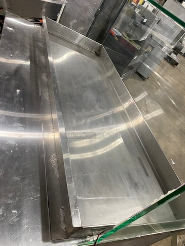 Commercial Refrigerated Food Serving Station Counter/ Cold Pan! With Sneeze Guard! Stainless Steel Body! On Casters! - Image 5 of 7