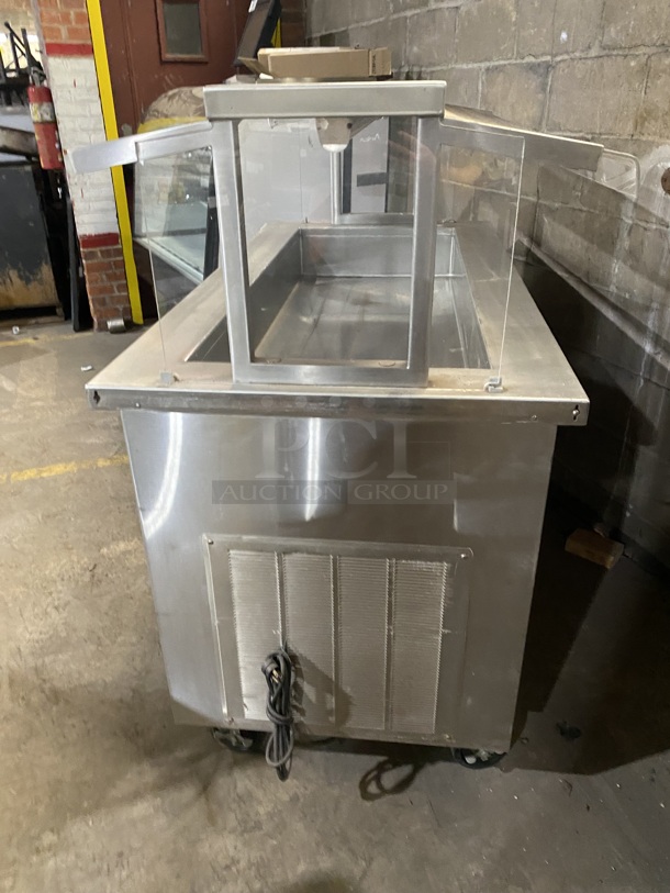 DELFIELD All Stainless Steel Refrigerator! Cold Pan/Salad Bar Island Station W/ Sneeze Guard and Underneath Storage! MOdel KCSC60 On Casters!115V/1 Phase - Image 3 of 9