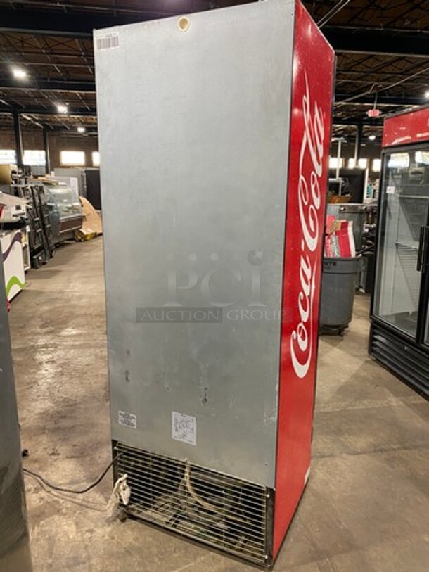 2012 Imbera Commercial Single Door Reach In Cooler Merchandiser! With View Through Door! Poly Drink Racks! WORKING WHEN REMOVED! Model: G319 SN: 534121112788 115V 60HZ 1 Phase - Image 3 of 10