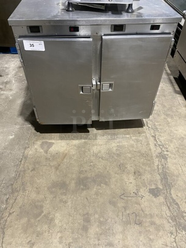 Nice! FWE Electric Powered 2 Door Food Warming/Holding Cabinet! Model HLC16CHP Serial 113133802! 120V 1 Phase! On Casters! 