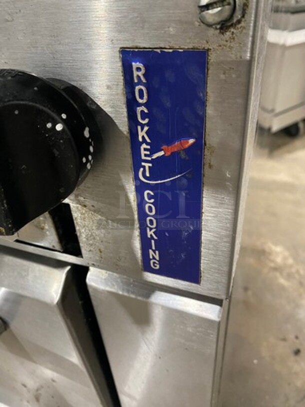 LATE MODEL! 2021 Rocket Cooking Commercial 6 Burner Natural Gas Powered Stove! With Oven Underneath! All Stainless Steel! Model RCPRO36GST Serial 2572612109280384! On Casters! - Image 9 of 12