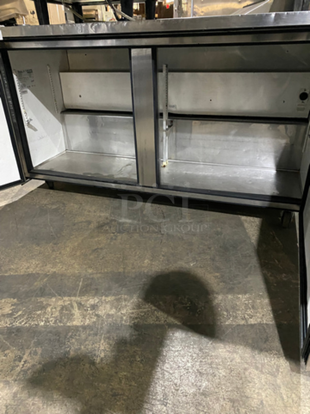 True Commercial 2 Door Work/Prep Top Lowboy Cooler! All Stainless Steel! On Casters! Model: TWT60 SN: 14212728 115V 60HZ 1 Phase - Image 5 of 8