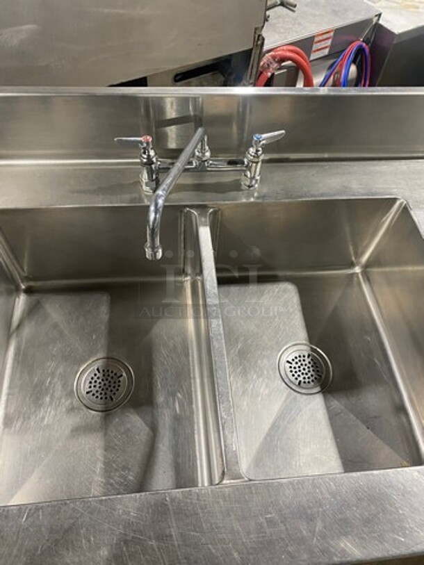 All Stainless Steel Work Top Table With Left Side Hand Wash/Prep Sink! - Image 5 of 8
