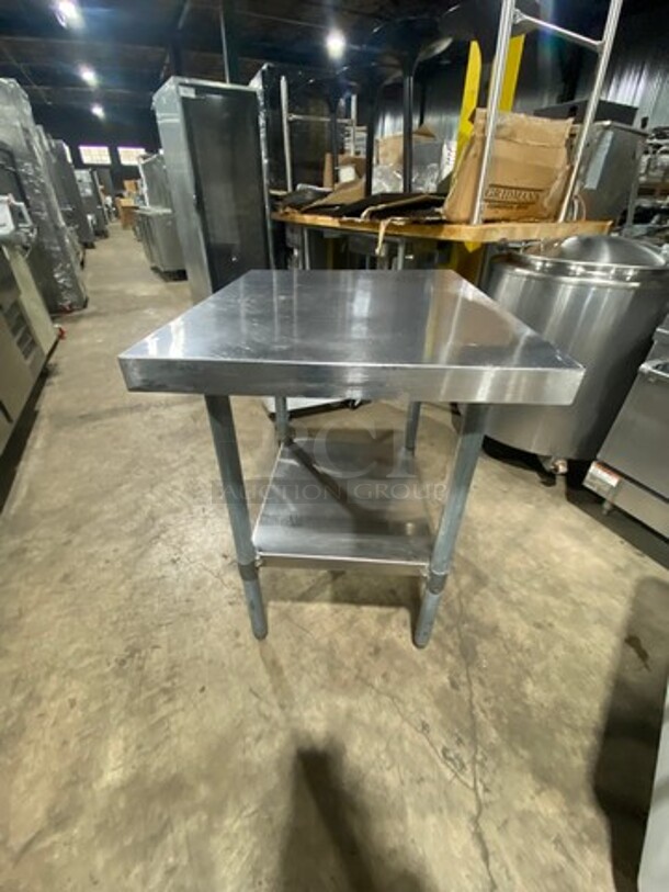 Solid Stainless Steel Work Top/ Prep Table! With Storage Space Underneath! On Legs! - Image 2 of 6